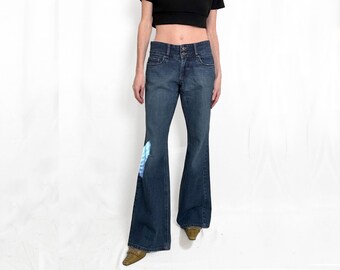 Y2K Low Rise Dark Wash Flare Jeans