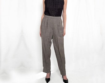 Vintage Petite Houndstooth High Waisted Trousers