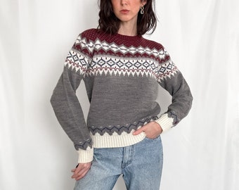 Vintage 70s 80s Retro Fair Isle Sweater