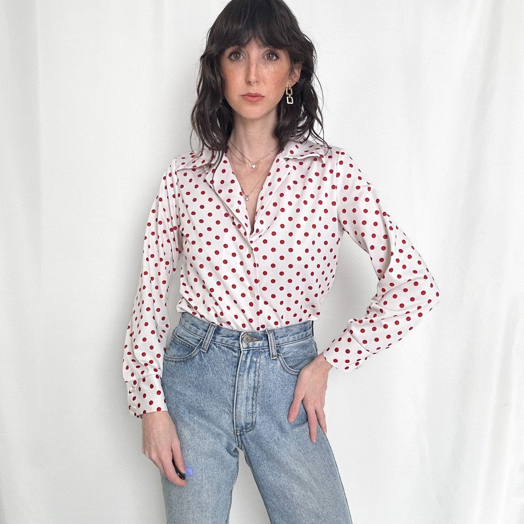 Marcella Polka Dot Button Top main image 0