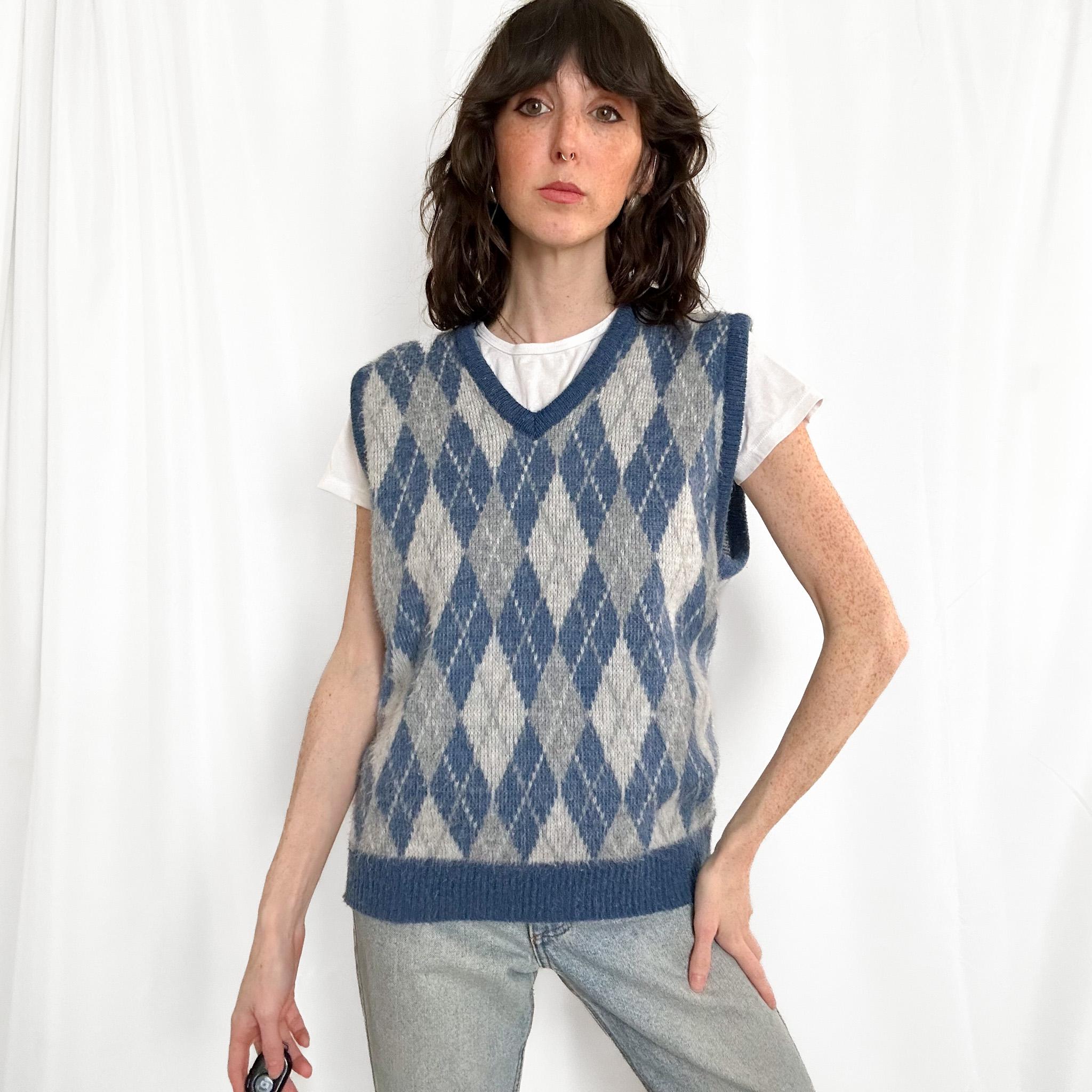 70s Sears Argyle Fuzzy Mohair Grunge Sweater Vest - Etsy 70s Sears Argyle Fuzzy Mohair Grunge Sweater Vest - Etsy