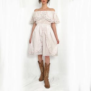 corset fit and flare mini dress Arizona Embroidered Western Mini Dress – Rock'Em main image 1
