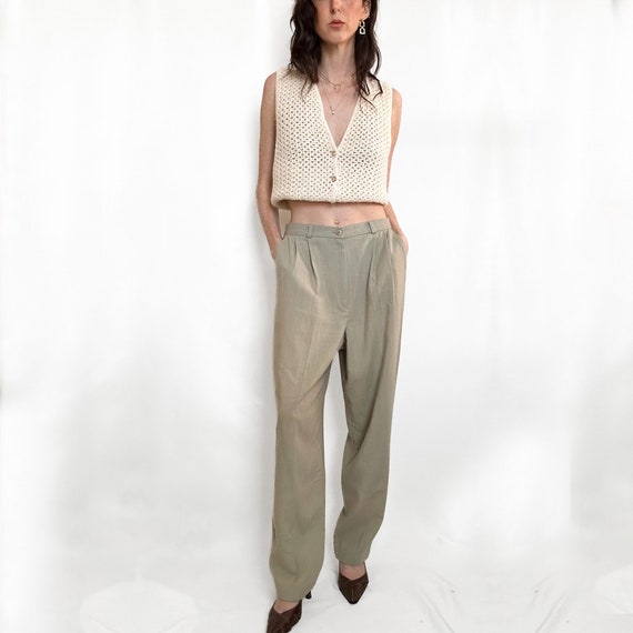 Vintage Sage Green Trouser Pants