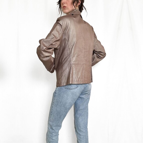 THE EVERYDAY LEATHER JACKET - METALLIC