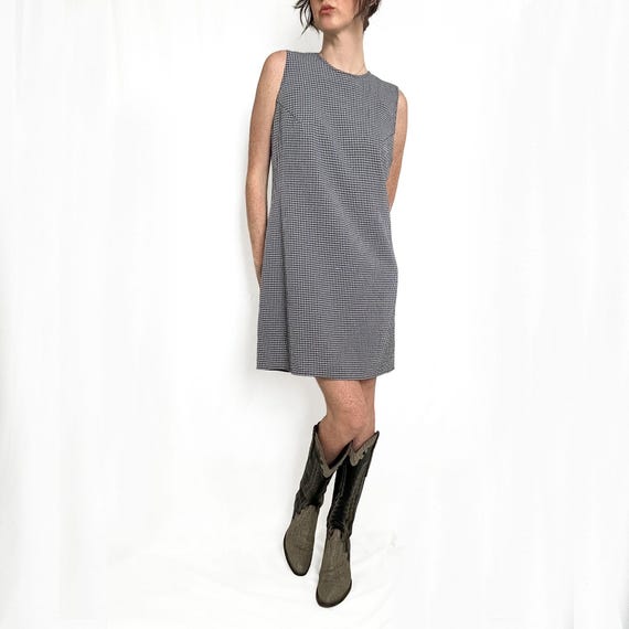 Vintage Gingham Check Mod Mini Dress - image 5
