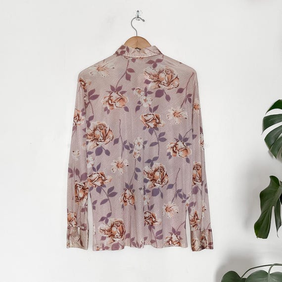 70s Psychedelic Rose Button Down - image 7