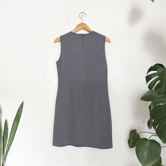 Vintage Gingham Check Mod Mini Dress - image 7
