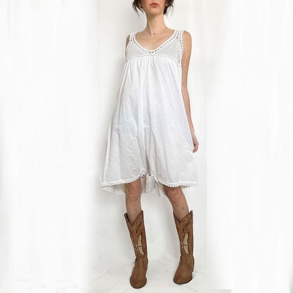 Antique 1900s Edwardian Step-In Romper