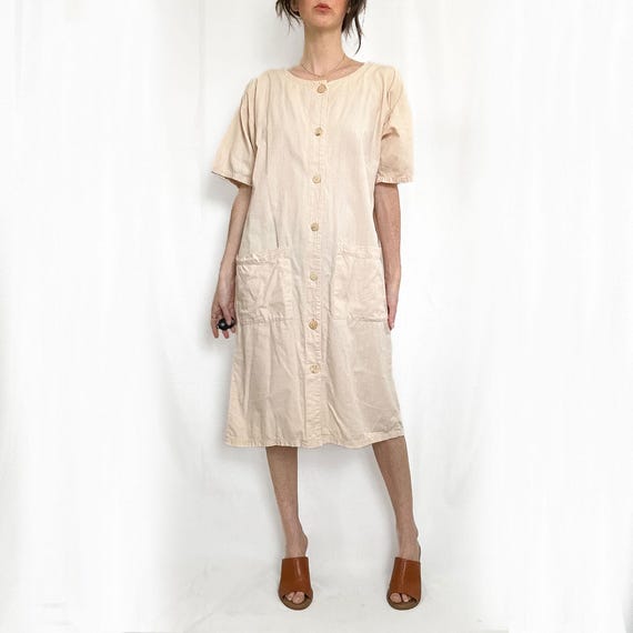 Banana Republic, Vintage 90s Banana Republic Safari Pinstripe Shirt Dress