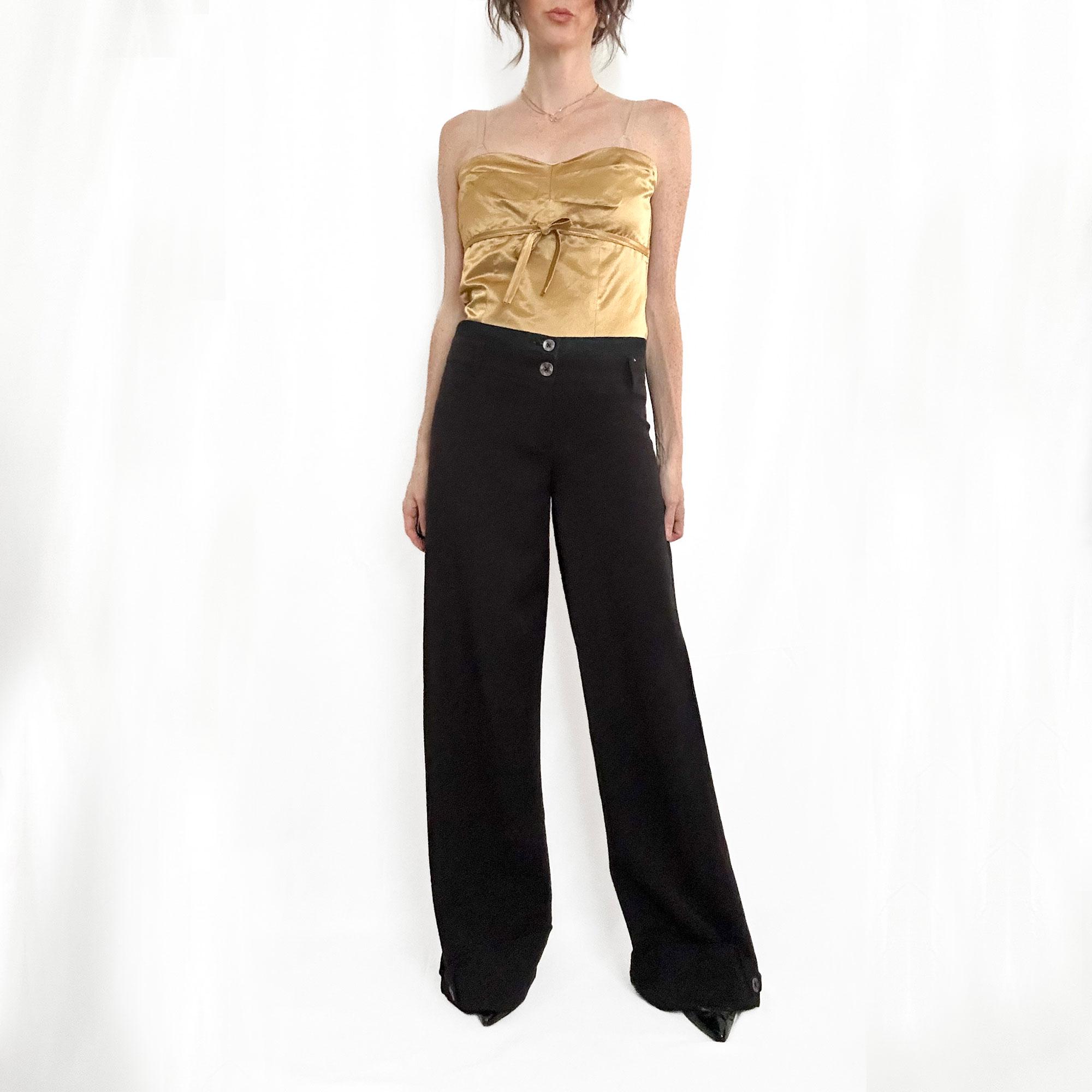 Cop Copine Black Wide Leg Subversive Cyber Pants - Etsy