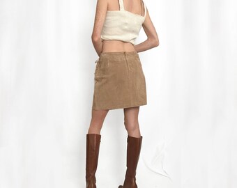 スカート ANDMARY Sonia lace up mini skirt brown S Sonia lace up mini skirt
