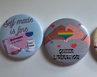 Pines activistas: BLM, orgullo trans, orgullo queer, salven a las abejas