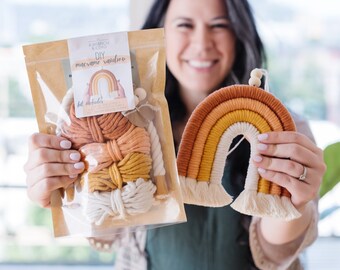 DIY Macrame Rainbow Kit, Craft Night, Custom, Boho, Event Activity, Baby Shower, Birthday, Do it yourself, Make Your Own Rainbow