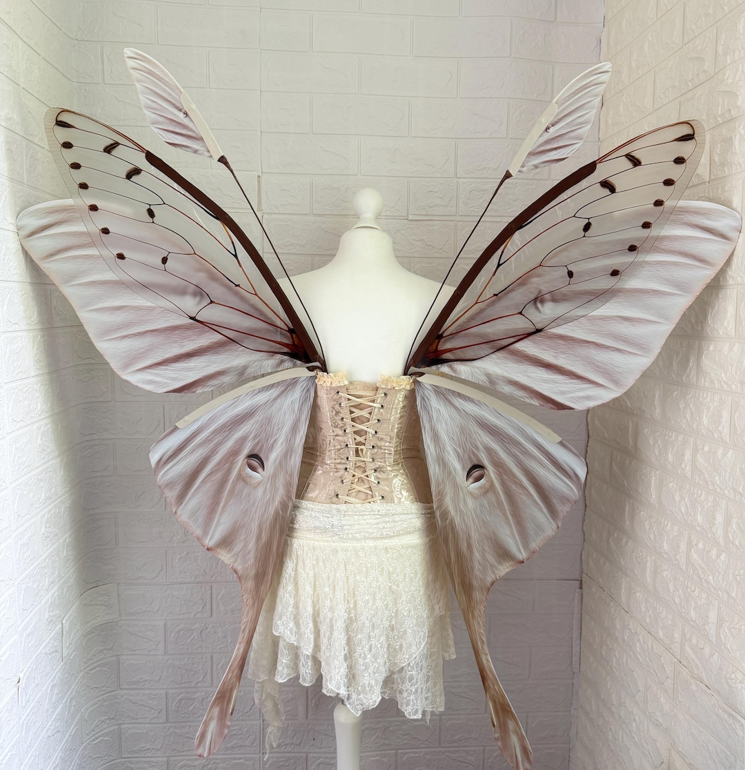Plastic Luna Moth Fairy Wings, Ethereal Costume Accessory, Fantasy Cosplay, Renaissance Festival Outfit - Etsy