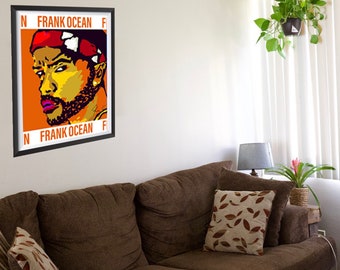 Frank Ocean Pop Premium Matt Wandkunst, Leinwand Druck, Musik Poster, Wand-Dekor, Home Decor, Poster, Geschenk Geburtstag