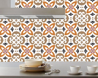 Peel & Stick Tile Stickers Kitchen Bathroom Backsplash Floor Stair Water Resistant Removable Decals, DIY Vinyl Renters Home Decor #A6