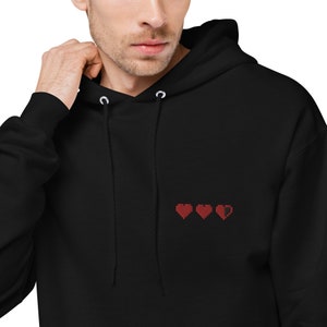 Zelda Heart Container hoodie | Gamer gifts | Nintendo | Legend of Zelda | Embroidered | Gamer shirt | Super Mario | Majora&#39;s Mask | gift