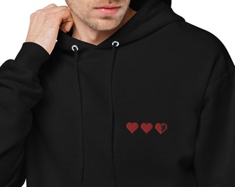 Zelda Heart Container hoodie | Gamer gifts | Nintendo | Legend of Zelda | Embroidered | Gamer shirt | Super Mario | Majora&#39;s Mask | gift