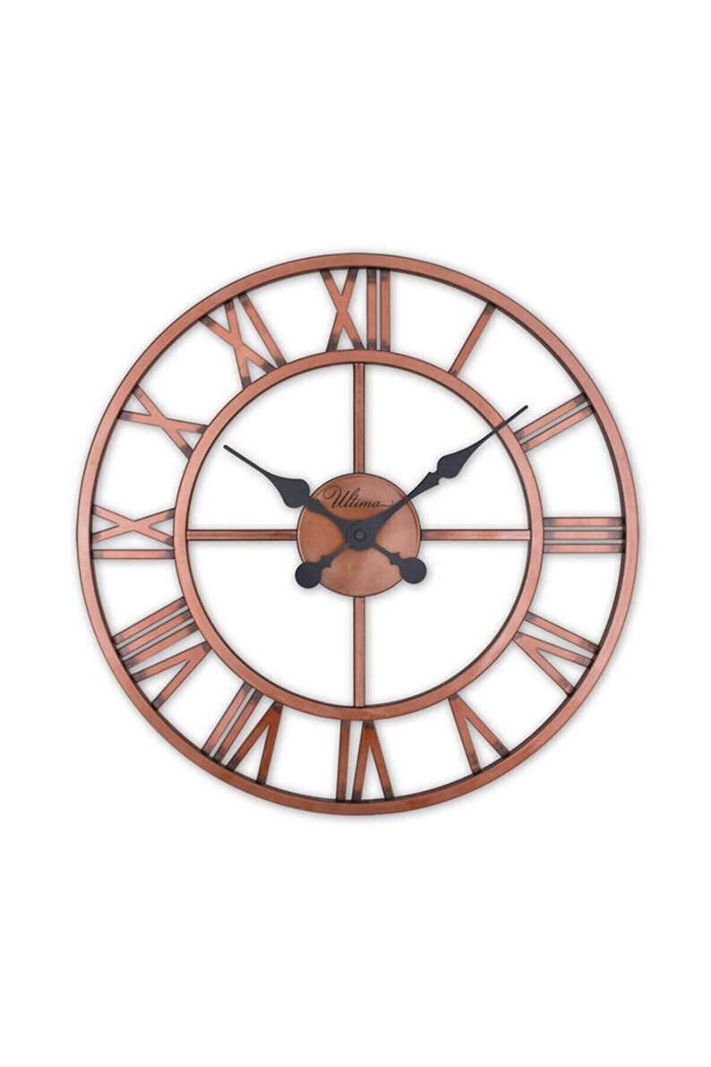 Copper Wrought Iron Wall Clock 3D Metal Wall Clock Large Etsy Canada