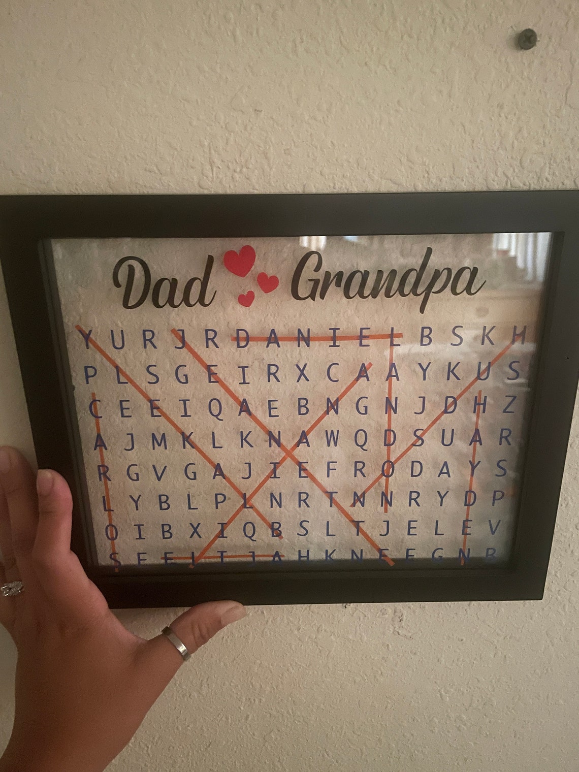 Picture Frame Word Search, Names, Floating Frame, Word Search, Parents