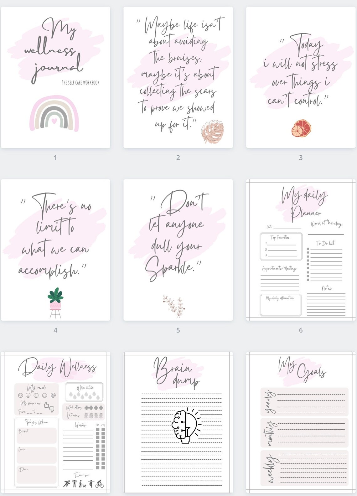 printable-self-care-journal-self-care-planner-habit-tracker-etsy