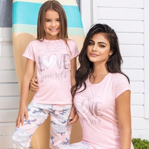 Mommy and Me Couples Pajamas 20 Colours Matching Family Pyjamas Lounge Set,  , Cute Loungewear, Sweatsuit, Matching Set, Pjs for Bridesmaid 