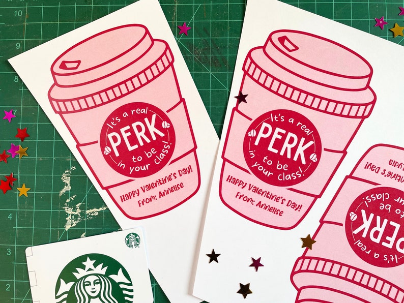 Coffee Valentine, Coffee Gift Card Valentine, Printable Valentine Card