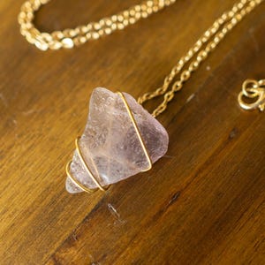 Purple Sea Glass Necklace