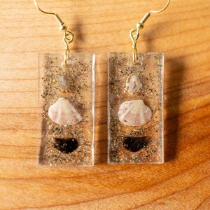 Miniature Seashell Resin Earrings