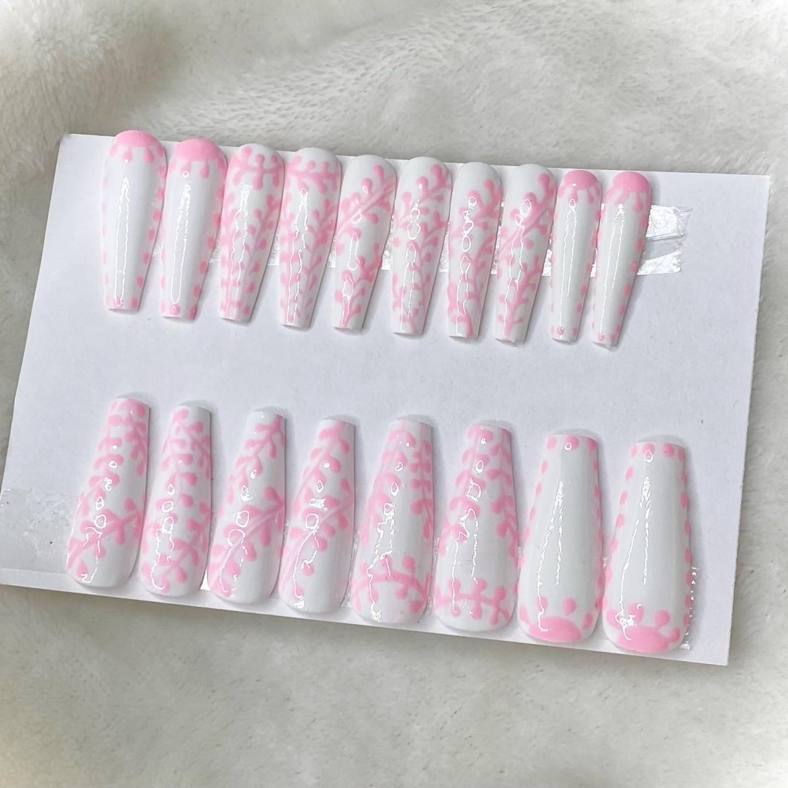 Press On Nails Clase Azul Tequila Pink Style Etsy