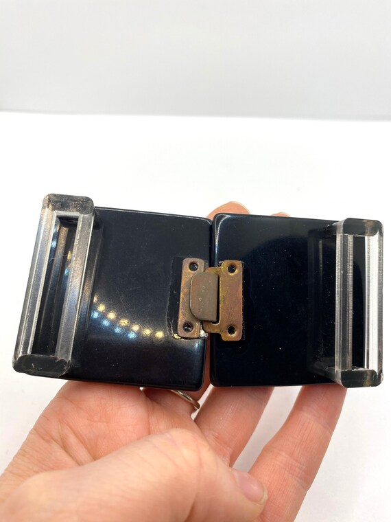 Vintage art deco bakelite buckle, tested, 1960s-7… - image 3