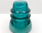 Hemingray-42 antique glass Insulator - green