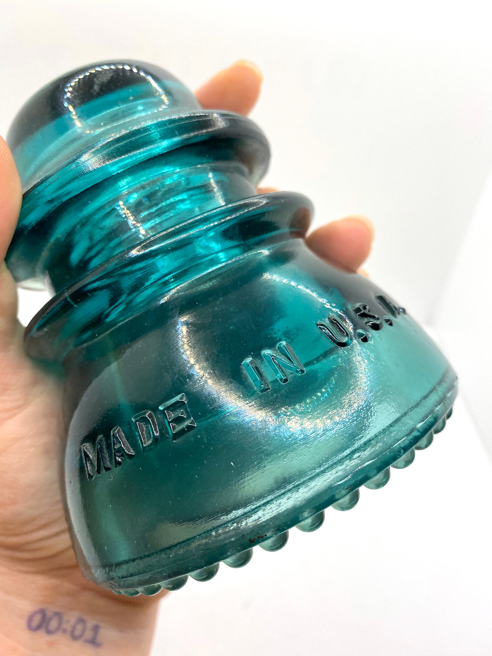 Hemingray42 Antique Glass Insulator Green Etsy