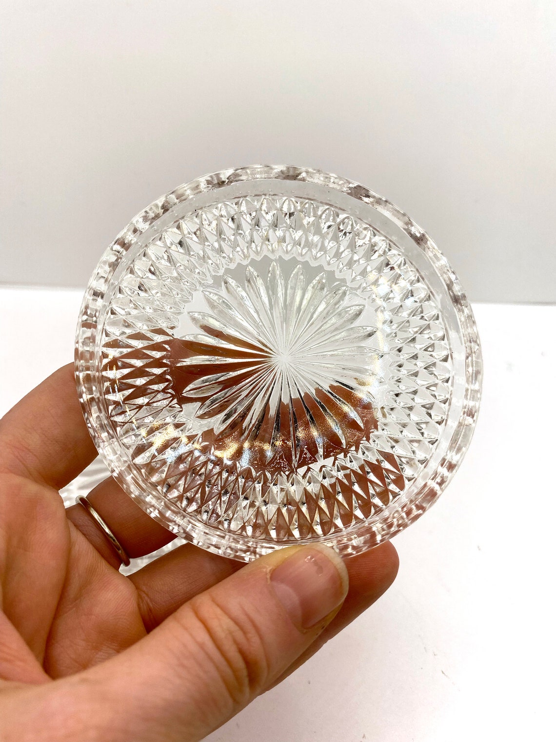 West Germany 24 Lead crystal starburst coasters set of 2 Etsy