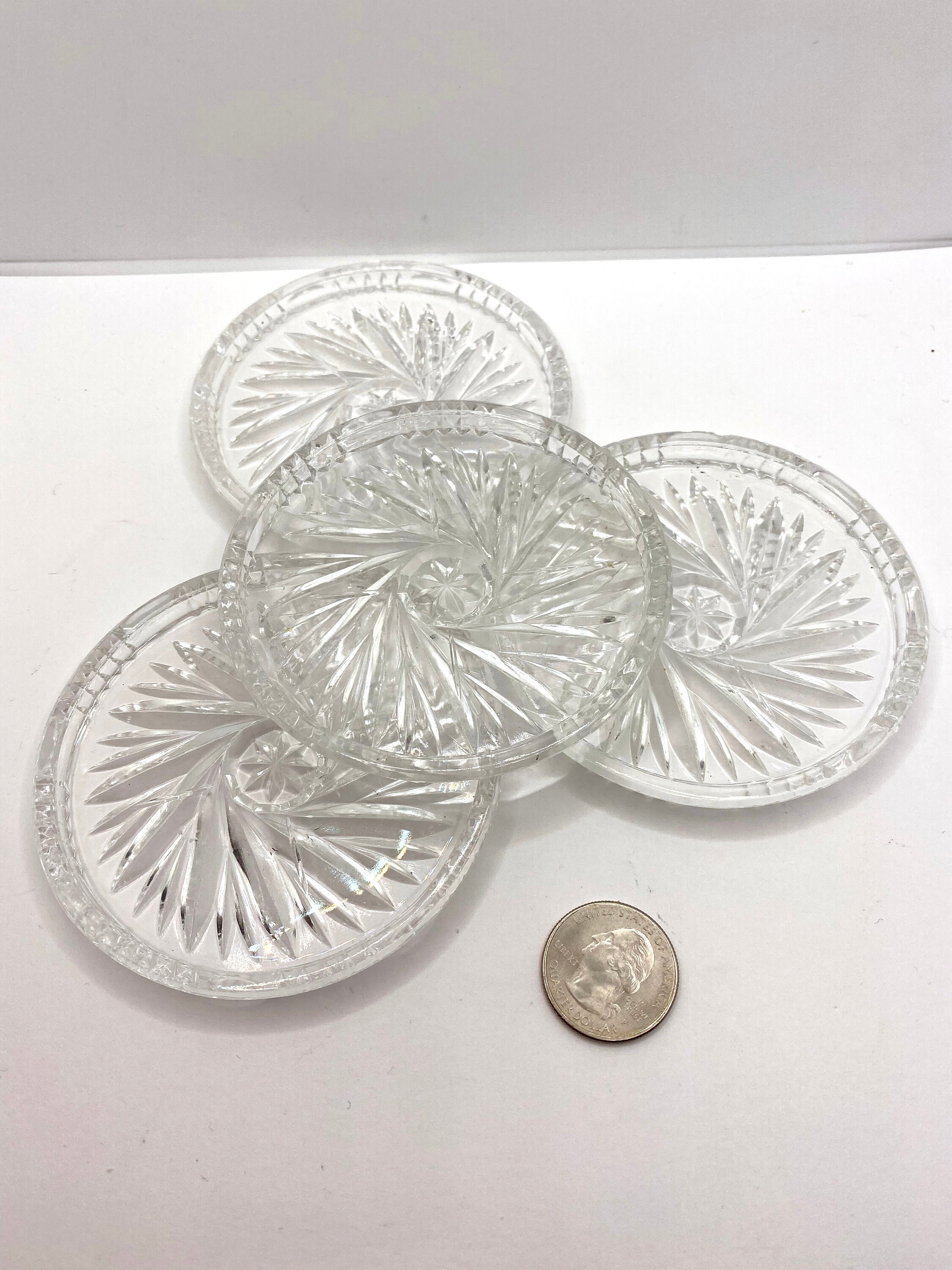 West Germany 24 Lead crystal coasters set of 4 Etsy