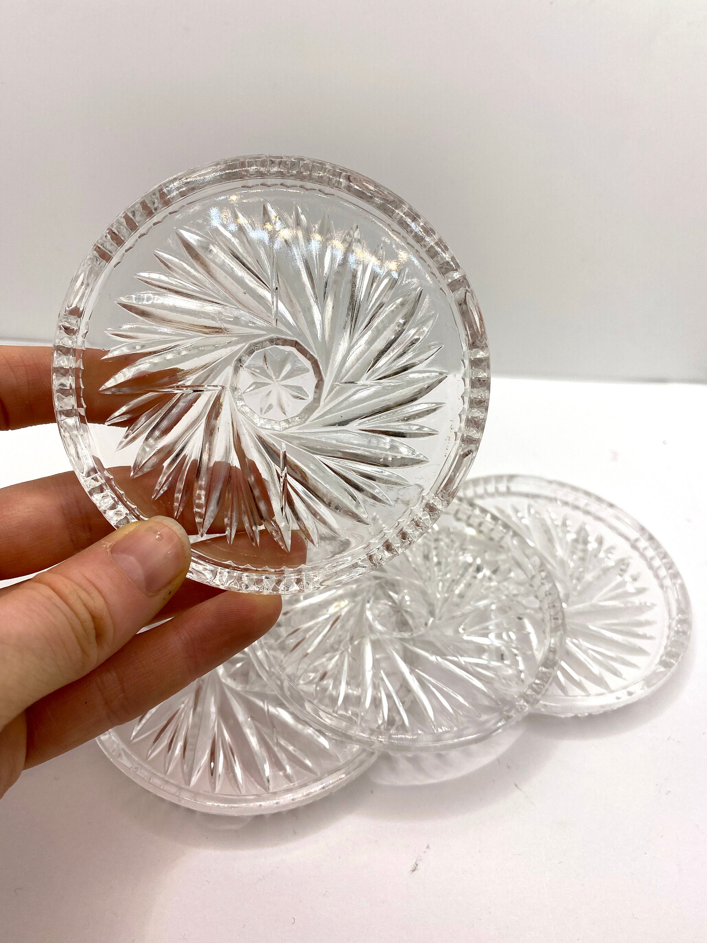 West Germany 24 Lead crystal coasters set of 4 Etsy
