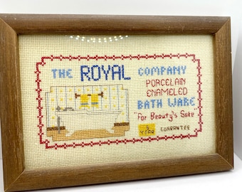 Bathroom "The Royal Company" Vintage cross-stitch