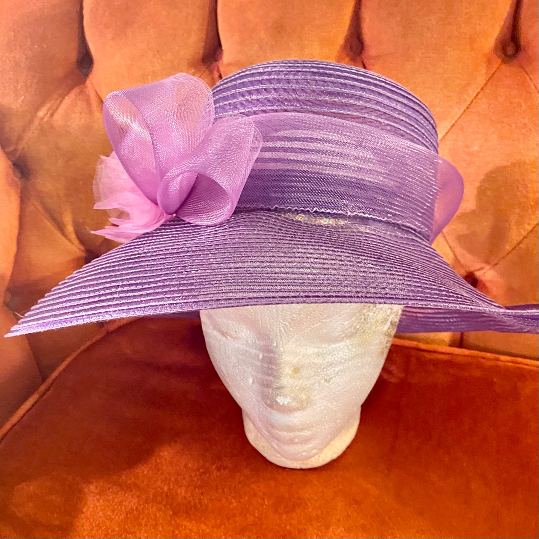 Wide Brim Purple Vintage Giovannio England Fancy Hat - Etsy