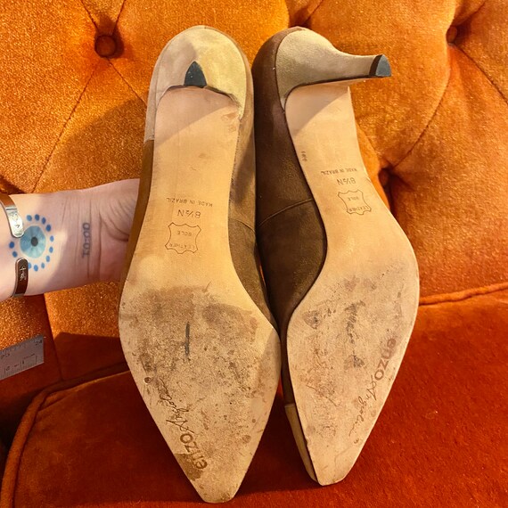 1980s Vintage Suede Enzo Anglioni pumps, 8 1/2 N - image 3