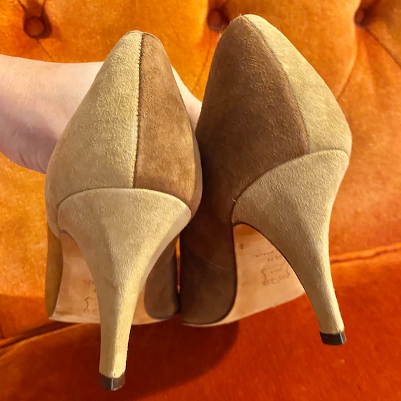 1980s Vintage Suede Enzo Anglioni pumps, 8 1/2 N - image 4