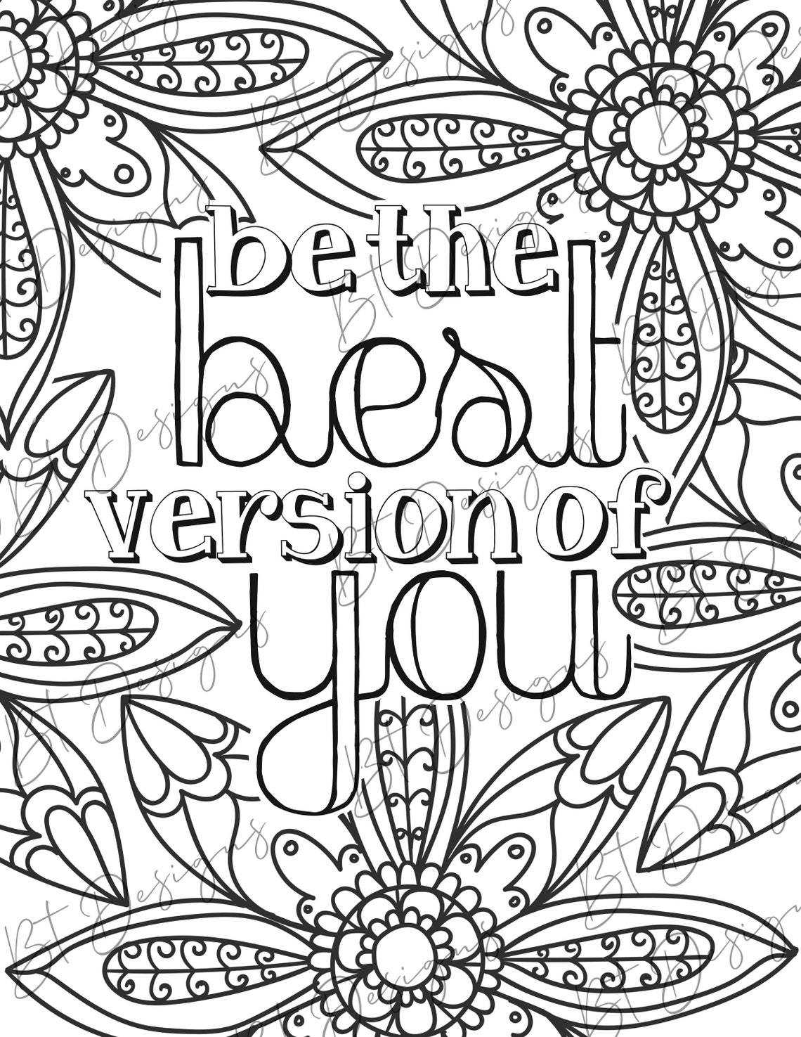 INSTANT DOWNLOAD / 20 Pages of Inspirational Quote Adult Coloring Pages ...
