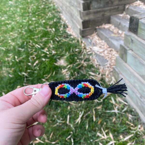 Autism Awareness/Pride Rainbow Infinity Keychain