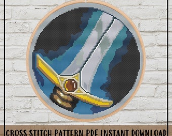Warrior Cross Stitch Pattern, World of Warcraft Cross Stitch Pattern, WoW Cross Stitch Pattern, Video Game Cross Stitch Pattern