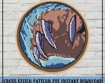 Druid Cross Stitch Pattern, World of Warcraft Cross Stitch Pattern, WoW Cross Stitch Pattern, Video Game Cross Stitch Pattern