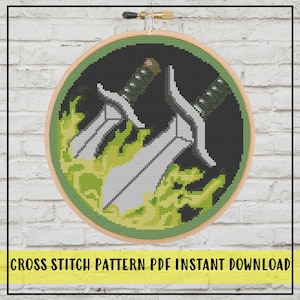 Rogue Cross Stitch Pattern, World of Warcraft Cross Stitch Pattern, WoW Cross Stitch Pattern, Video Game Cross Stitch Pattern