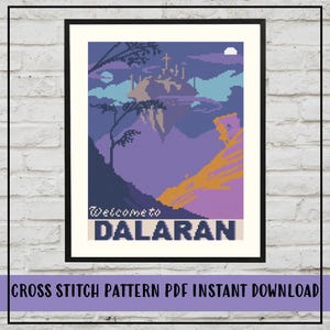 Dalaran-kruissteekpatroon, World of Warcraft-kruissteekpatroon, WoW-kruissteekpatroon, kruissteekpatroon videogame, kruissteekpatroon videogame