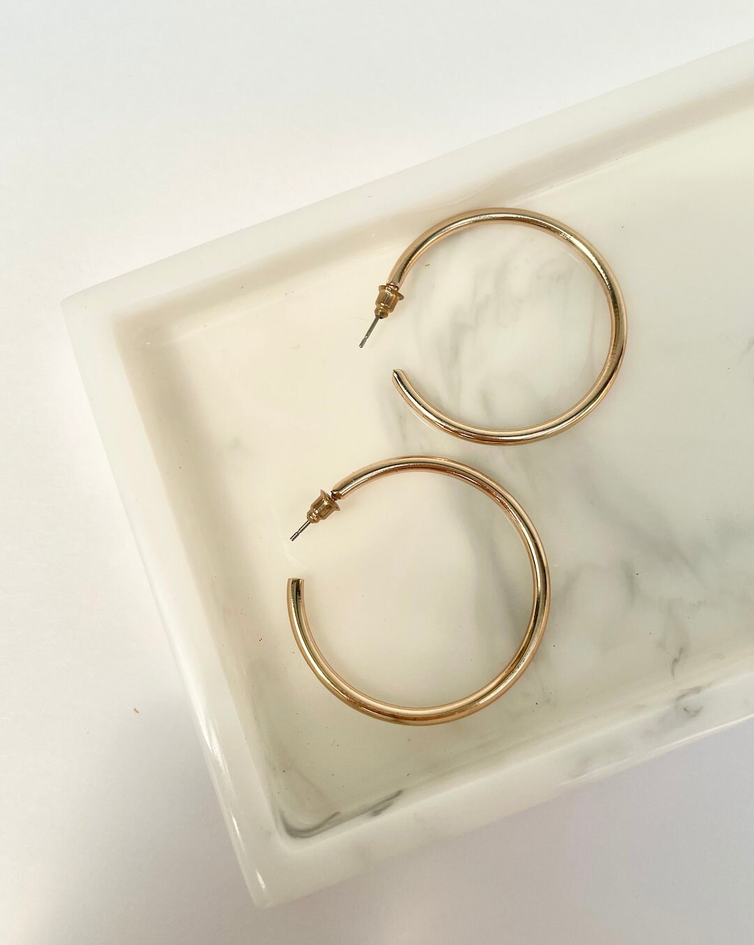 Gold Thin Hoop Earrings Large Hoop Earrings Dainty Hoops Etsy