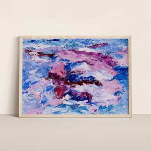 Original Abstract Oil Painting Print, Colorful Oil Painting, Abstract Painting Wall Art, Photographic Reproduction Print, Abstract Painting