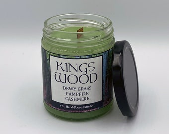 Tudor Kingswood Candle - Wood Wick Candle | House of Tudor | Woods Scented Candle | British History Gift for Tudor Fans