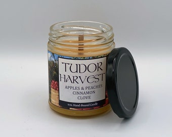 Tudor Harvest Candle - Wood Wick Candle | House of Tudor | Fall Candle Scent | British History Gift for Tudor Fans